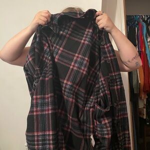 Plaid Button-Up Shirt